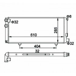 HŰTŐ PEUGEOT 205D,GTI 1.6-1.9 83- 1300.H7
