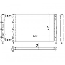 RADIÁTOR ALFA ROMEO 147 1.6-2.0 01- 46743394