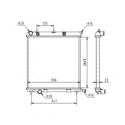 RADIÁTOR CITROEN C3 1.1-1.6 02-/Z KLIM. 1330.C0