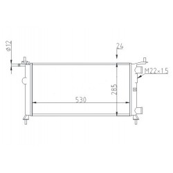 CORSA B 1.0,1.2 /KLÍMAMENTES/ RADIÁTOR 1300173