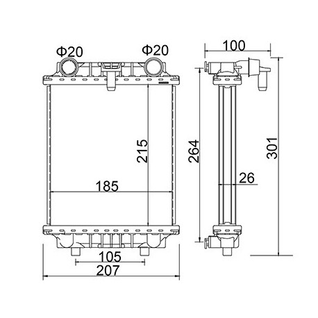 RADIÁTOR VW GOLF VII 12- 5C0121212