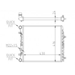RADIÁTOR IBIZA 1.2-1.4 02- 6Q0121253AE