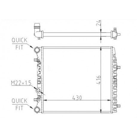 RADIÁTOR IBIZA 1.2-1.4 02- 6Q0121253AE