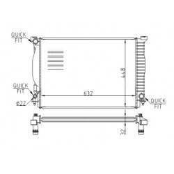 RADIÁTOR AUDI A4 3.0I 30V 00- 8E0.121.251C