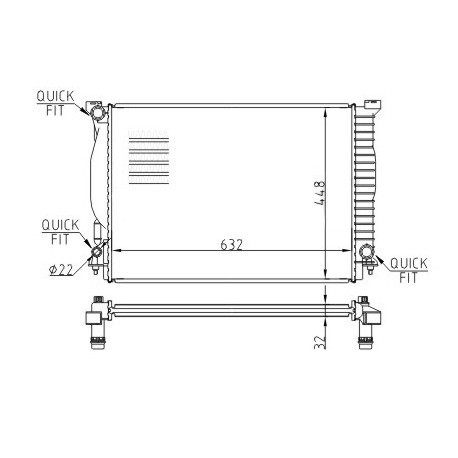 RADIÁTOR AUDI A4 3.0I 30V 00- 8E0.121.251C
