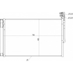 LÉGKONDICIONÁLÓ RADIÁTOR TOUAREG 4.2TDI 10- 7P0.820.411A
