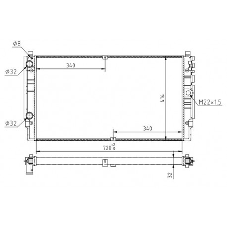 RADIÁTOR VW T4 2.0-2.5I 96- 7D0.121.253