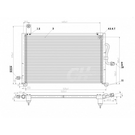 LÉGKONDICIONÁLÓ RADIÁTOR MATIZ 0.8 00-05 96566331