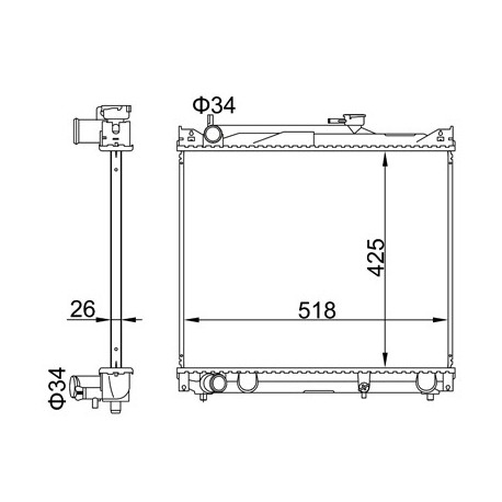HŰTŐ VITARA 2.0I V6 97- 17700-77E00