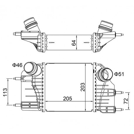 NISSAN NOTE 13- INTERCOOLER 144613VD0A
