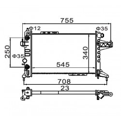 RADIÁTOR OPEL CORSA C 1.4I 16V 00- 1300239