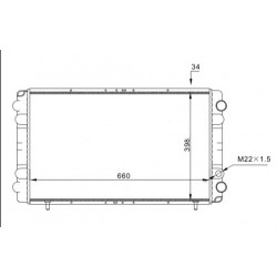TRAFIC 2.4D-2.5D RADIÁTOR 90- 4401893