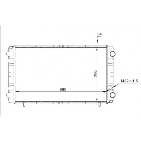 TRAFIC 2.4D-2.5D RADIÁTOR 90- 4401893