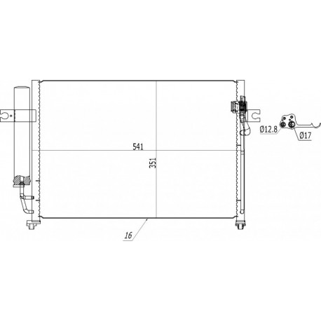 HYUNDAI GETZ KLÍMABERENDEZÉS RADIÁTOR 02- 97606-1C100
