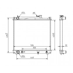 SUZUKI GRAND VITARA 2.0 RADIÁTOR 97- 17700-77E20
