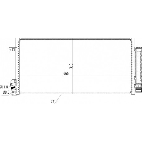 KLÍMABERENDEZÉS RADIÁTOR FIAT DOBLO 1.3 09- 1850226