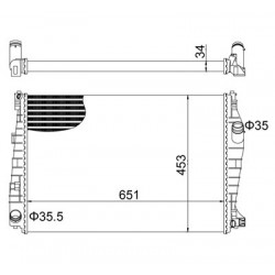 RADIÁTOR ALFA ROMEO 159 1.9-2.4JTDM 05- 50510146