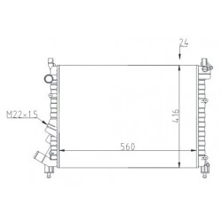 RADIÁTOR LAGUNA 1.8-2.0 RN,RT,RXE 94- 7701038237
