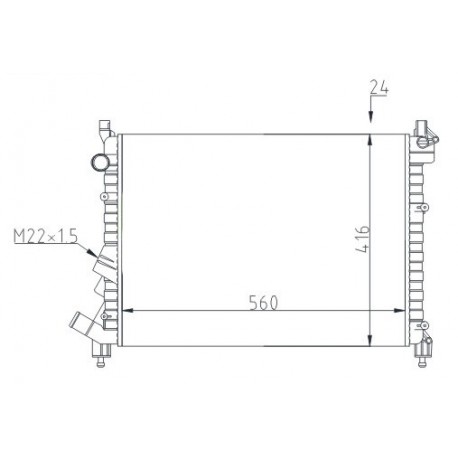 RADIÁTOR LAGUNA 1.8-2.0 RN,RT,RXE 94- 7701038237