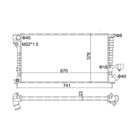 RADIÁTOR XSARA,PEUGEOT 306 97- 1330-23