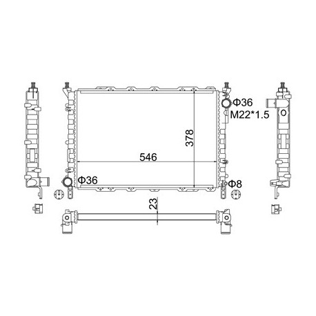 RADIÁTOR ALFA ROMEO 145,146 94- 94- 60586994