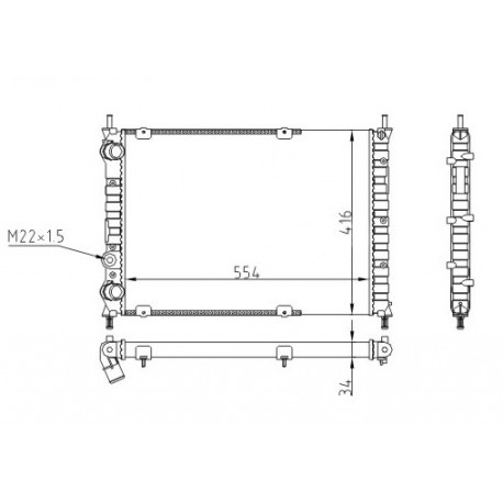 RADIÁTOR BRAVO,BRAVA,MAREA 96- 46462526