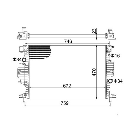 RADIÁTOR FÚZIÓ 1.5 13- 1768469