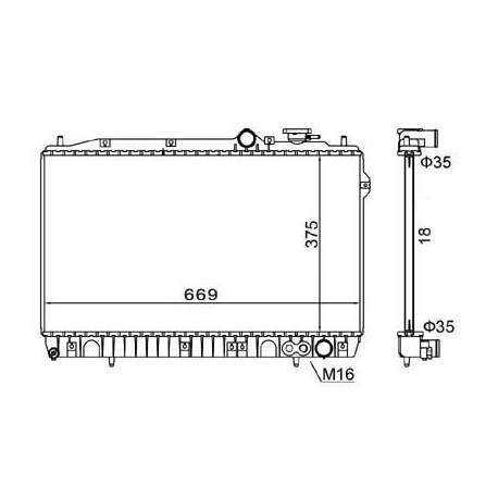 RADIÁTOR ELANTRA,LANTRA 90-95 2531028000