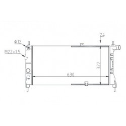 RADIÁTOR KADETT E 1.6,N,1.8S 84-90 1302029