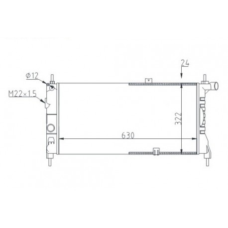 RADIÁTOR KADETT E 1.6,N,1.8S 84-90 1302029