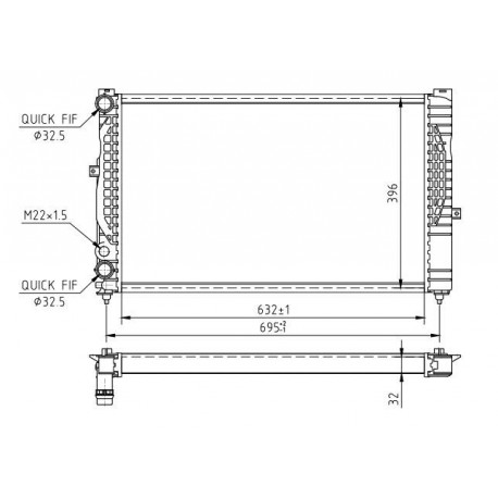 RADIÁTOR AUDI A4 1.6E 96- 4B0.121.251G