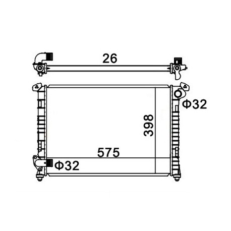 MINI COOPER 1.6I 16V RADIÁTOR 01-06 1475550