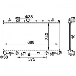 RADIÁTOR SUBARU IMPREZA 1.6I 00- 32007315
