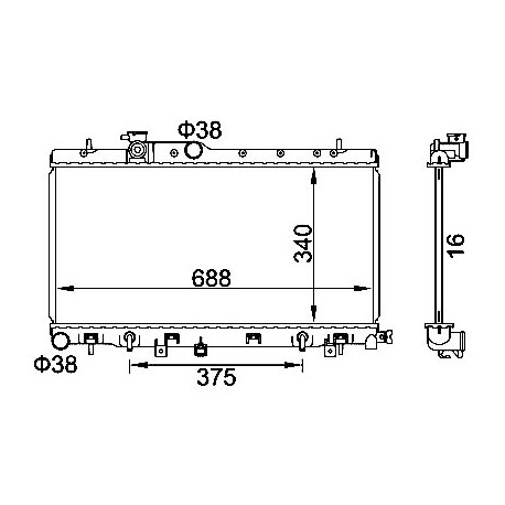 RADIÁTOR SUBARU IMPREZA 1.6I 00- 32007315