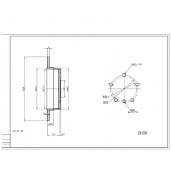 HÁTSÓ FÉKTÁRCSA DB W168 99-05 258/8/7 1684230212