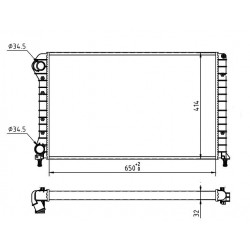 DOBLO 1.9D RADIÁTOR 01- 46749005
