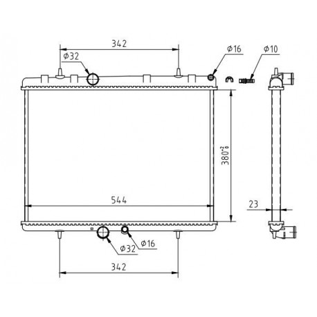 HŰTŐ PEUGEOT 307 2.0I 16V 01-03 1330.A2