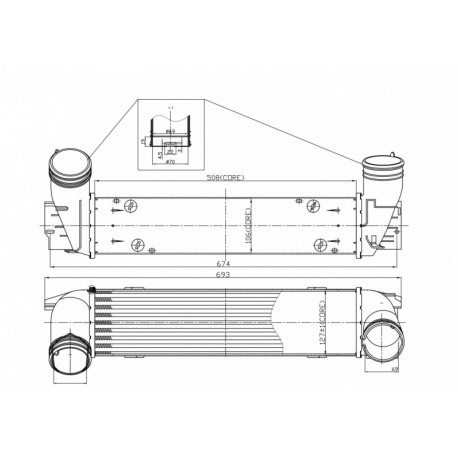 INTERCOOLER BMW3 E90-E91-E92 05- 17517800682
