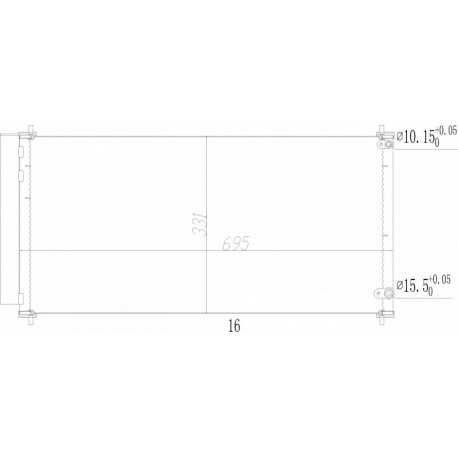 LÉGKONDÍCIONÁLÓ RADIÁTOR AURIS 2.0D-4D 07- 88450-02410
