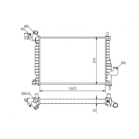 RADIÁTOR VECTRA B 2.0TDI 16V 97-02 1300178