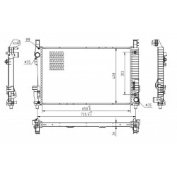 RADIÁTOR DB 169 A160CDI 04- 1695000003