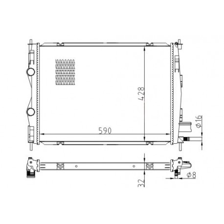 RADIÁTOR NISSAN QASHQAI 1.5DCI 07- 21400-JD50B