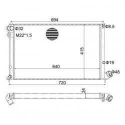 HŰTŐ PEUGEOT 406 1.9SD 96- 133015