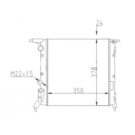 RADIÁTOR CLIO RL,RN,RT 1.2 90- 7701034768