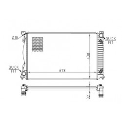 RADIÁTOR AUDI A6 3.0 V6 TDI 04- 4F0.121.251F