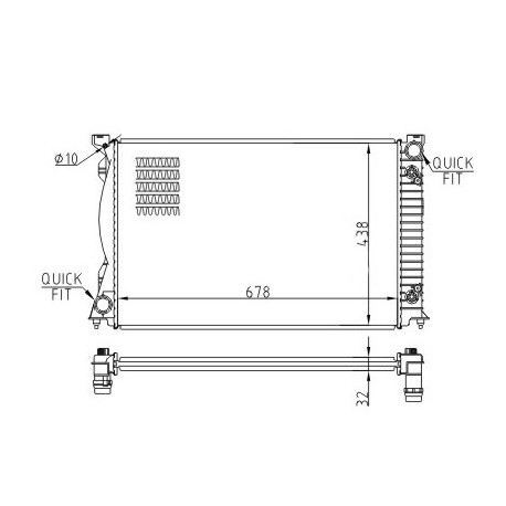 RADIÁTOR AUDI A6 3.0 V6 TDI 04- 4F0.121.251F