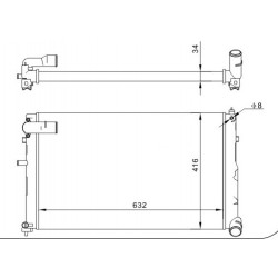 HŰTŐSZEKRÉNY PEUGEOT 605 2.5TD 94- 1301.S3