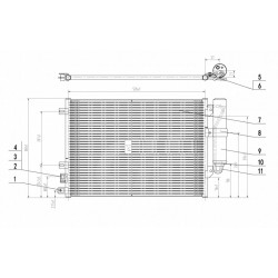 LÉGKONDICIONÁLÓ RADIÁTOR KANGOO 03- 27650-00Q0G
