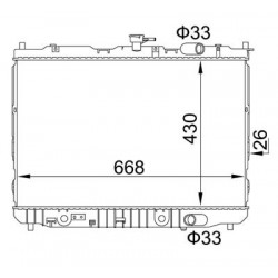 RADIÁTOR KIA CARENS 2.0CRDI 02- 0K2KB-15-200