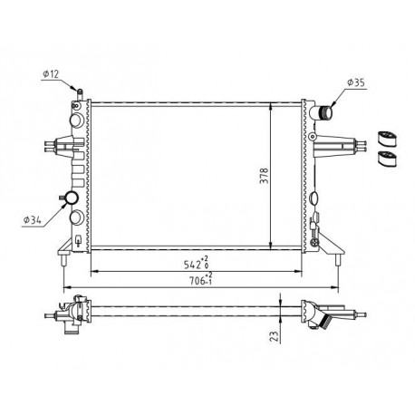 RADIÁTOR ASTRA G 1.4-1.8 16V 97- 009202496